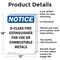 Signmission D-Class Fire Extinguisher For OSHA Notice Sign, Aluminum, 12in W x 18in L, 2PK OS-2PACK-NS-A-1218-V-10940 - alternate 3